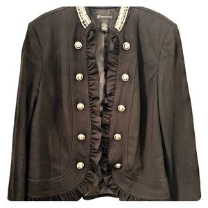 INC black beaded blazer size L.